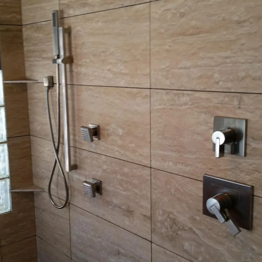Shower fixture installation for Water Heater Replacement in Parole